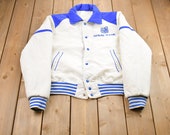 Vintage 1980s RBC Bank Varsity Sports Jacket Made In Canada Athletic Spring Summer Sportswear Streetwear Athleisure 90s Royal Bank
