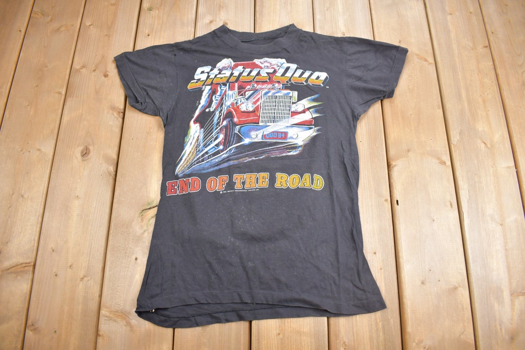 Vintage 1984 Status Quo End Of The Road Tour Band T Shirt Band Tee