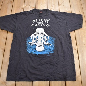 ALIEN T Shirt Spell Out Big Design.. Abduction.. FASHION VICTIM 