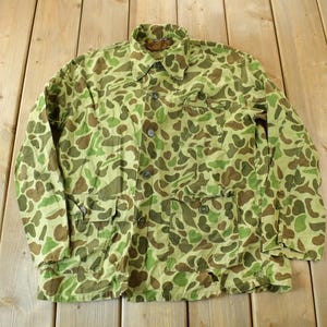Vintage 1970er Jahre Enten Camo Hemd durchgeknöpft / 1990er Jahre Hemd / Vintage Camo / Camo Hemd / Jagdhemd / Naturfresser
