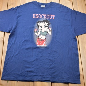 Vintage 1990s Betty Boop Knockout Boxing Cartoon T-Shirt / 90s Graphic Tee / Rare Cartoon