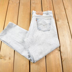 Vintage 1990s Levi&#39;s 505 Light Wash Jeans Size 36 x 26 / Orange Tab Denim / Straight Leg / Regular Fit / Vintage Levi&#39;s