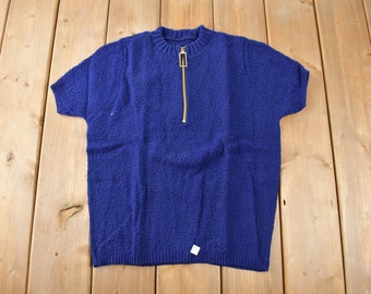 VINTAGE 60s | 100% Virgin Acrylic Fiber Orlon Zip up Knit Sweater