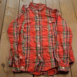 Vintage Y2K Polo By Ralph Lauren Plaid Striped Formal Casual Button Up