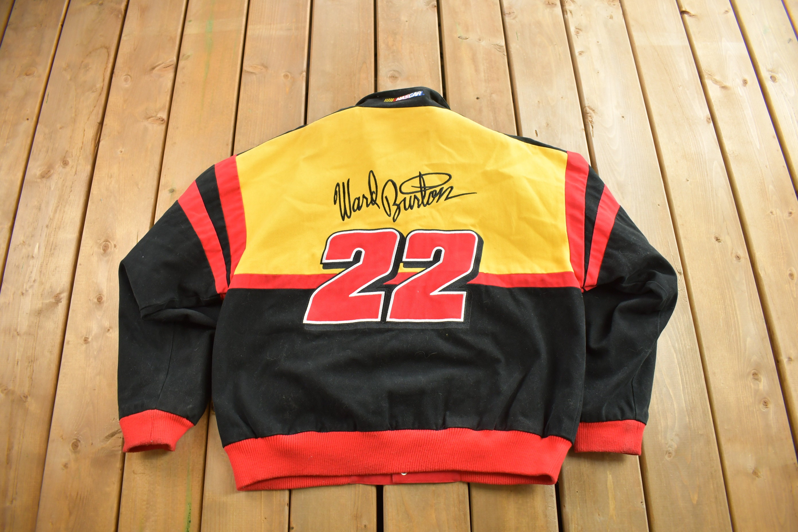 Vintage 1990s Ward Burton Nascar Racing Jacket / CAT Racing