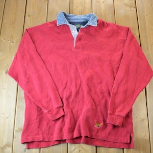 Vintage 1990s American Eagle Corduroy Denim Collar Quarter Button Up Shirt / 1990s Button Up / Vintage Flannel / Basic Button Up