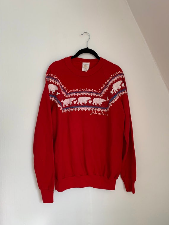 Vintage Alaska Polar Bear Sweatshirt, 80s Travel Souvenir - Etsy