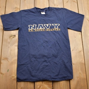 Vintage 1990s US Navy Military T Shirt / Streetwear / Made In USA / Military Tee / Travel T Shirt / Navy Tee / Naval Academy T Shirt