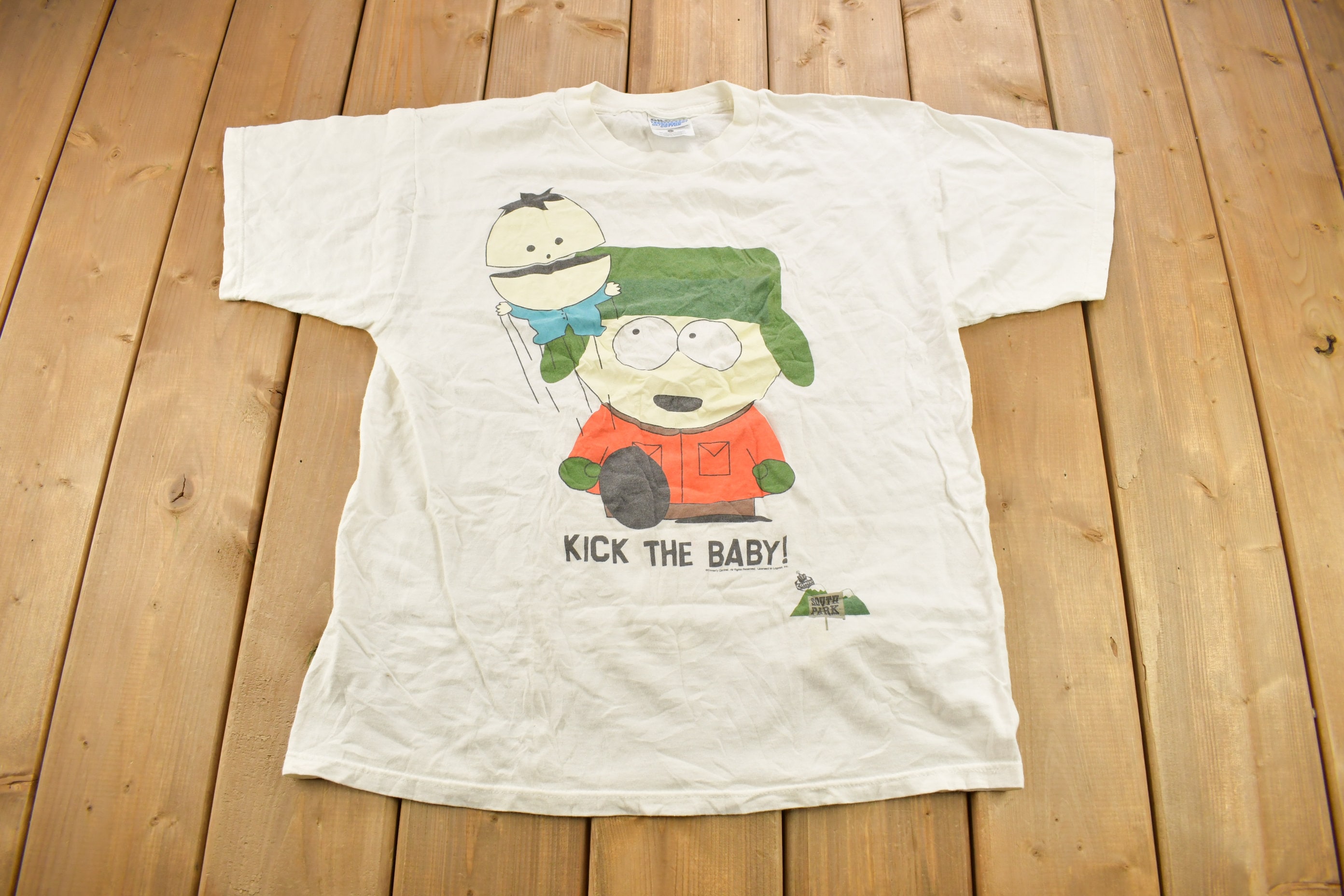 Vintage Y2K South Park Kick the Baby Graphic T-shirt