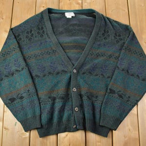Vintage 1990s North Country Knit Cardigan Sweater