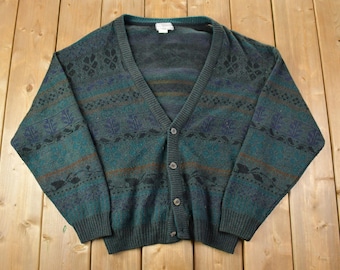 Vintage 1990s North Country Knit Cardigan Sweater
