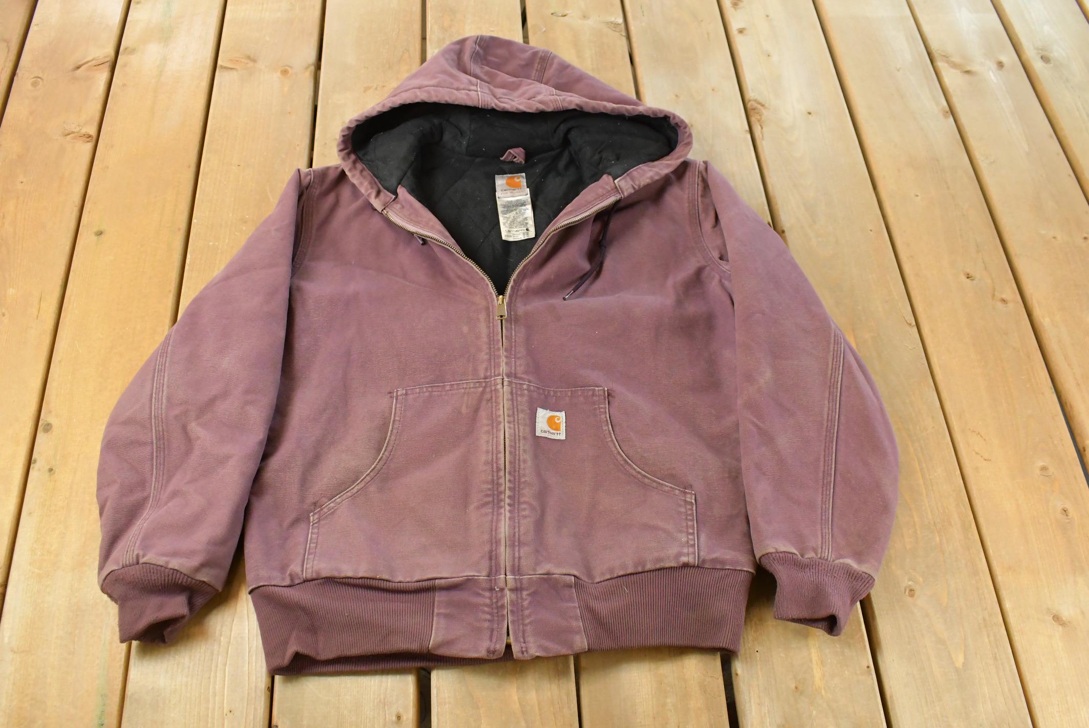 Carhartt フード付きジャケット パープル レアカラー カーハート ダストパープル アクティブパーカー ワーク
