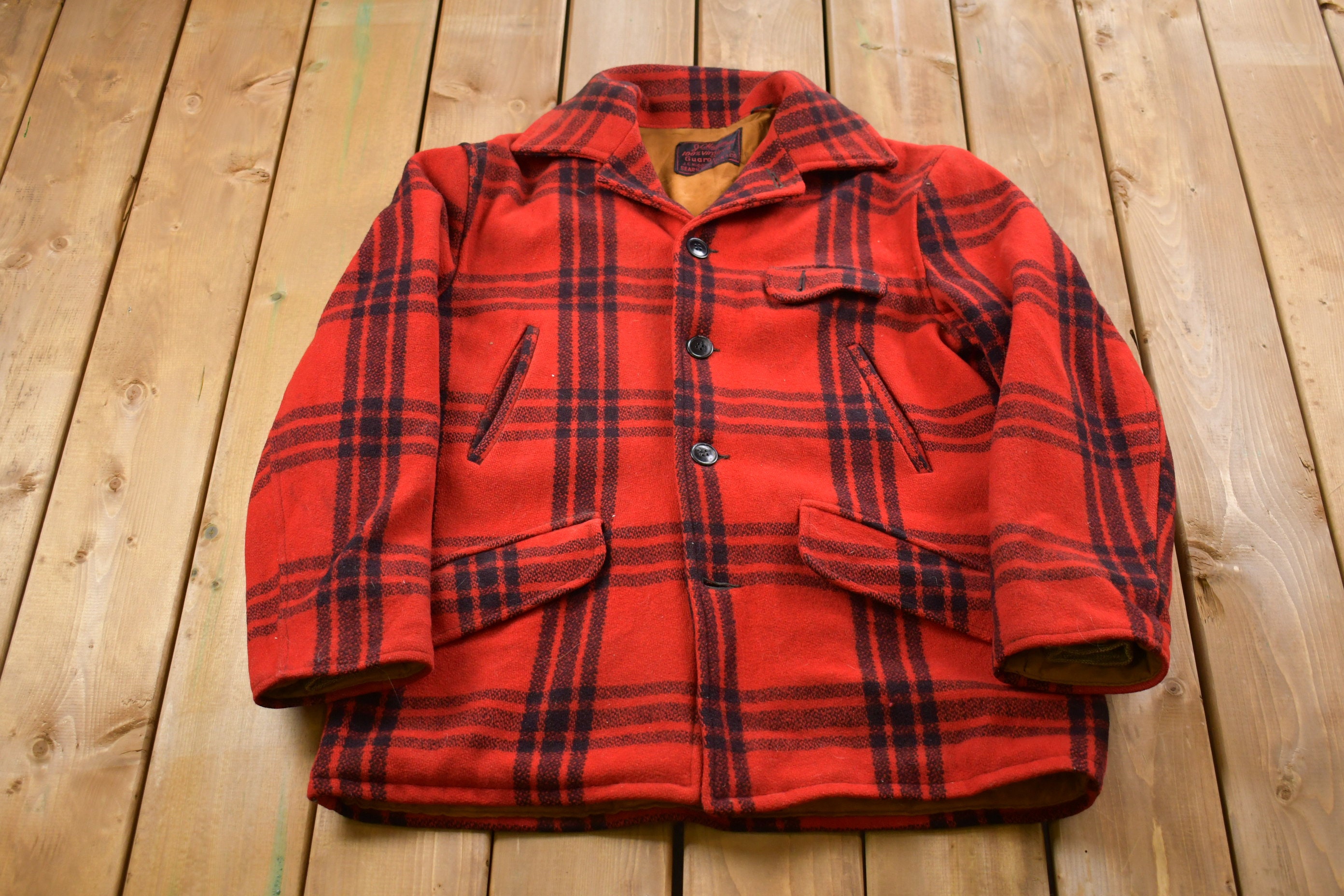 Vintage 1960s Sears 100% Wool Jacket / Wool Jacket / Vintage Vintage 1960s Sears 100% Wool Jacket / Wool Jacket / Vintage