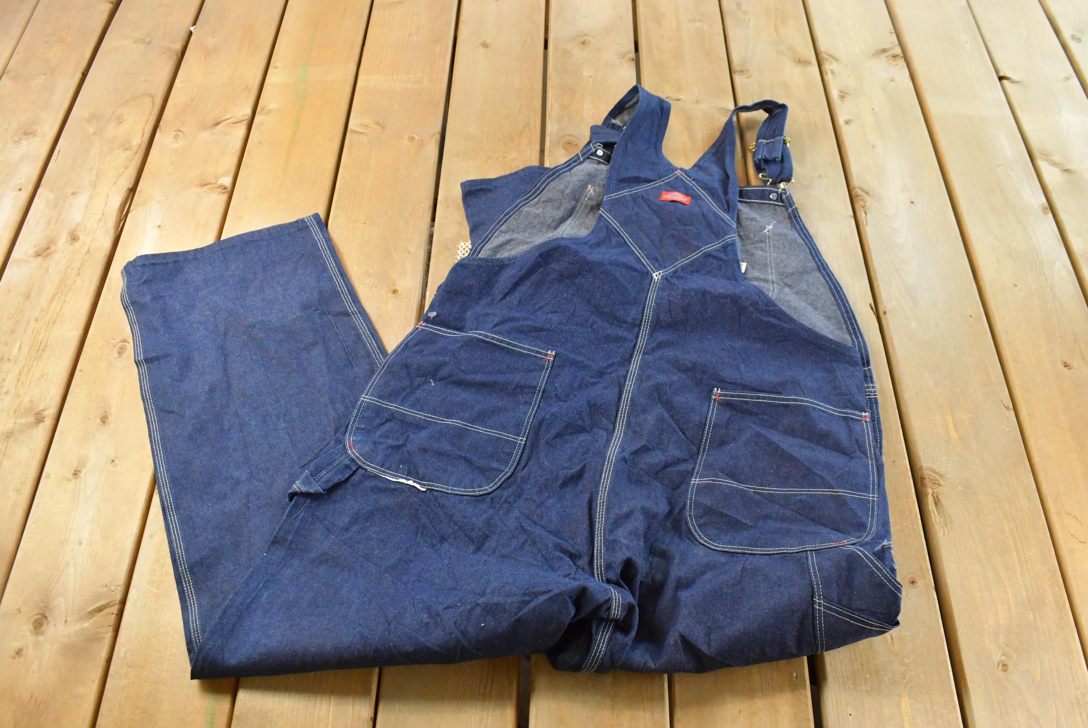 Vintage 1980s Dickies Denim Jean Overalls Size 40 X 32 / Vintage