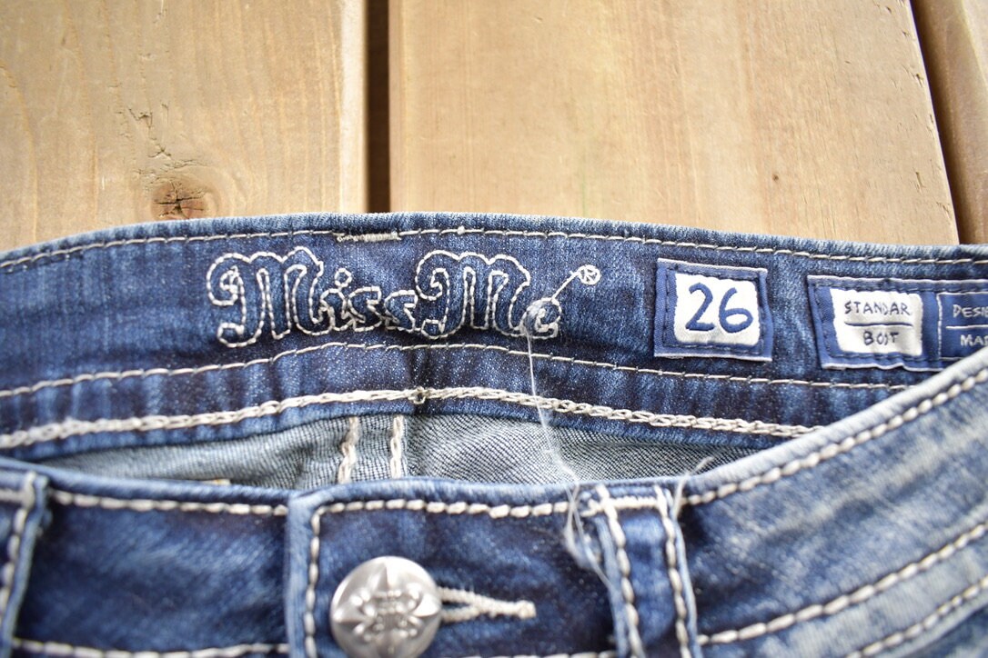Vintage Y2K Miss Me Bedazzled Low Rise Boot Cut Jeans Jeans Size