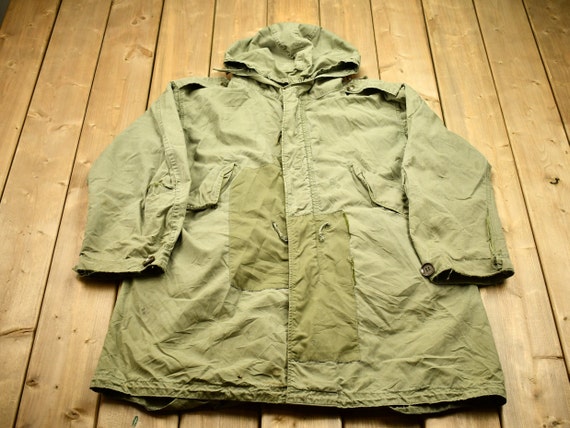 Vintage 1950s Military Jacket / Zip up Hooded Jacket / 50s US - Etsy