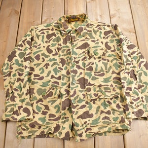 Vintage 1970s Calibre Duck Camo Hemd / true Vintage / Vintage Camo / Camo Button Up / Jagdhemd / Naturliebhaber