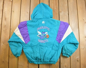 Vintage Charlotte Hornets Bomber Jacket Chalk Line Made USA -  Finland