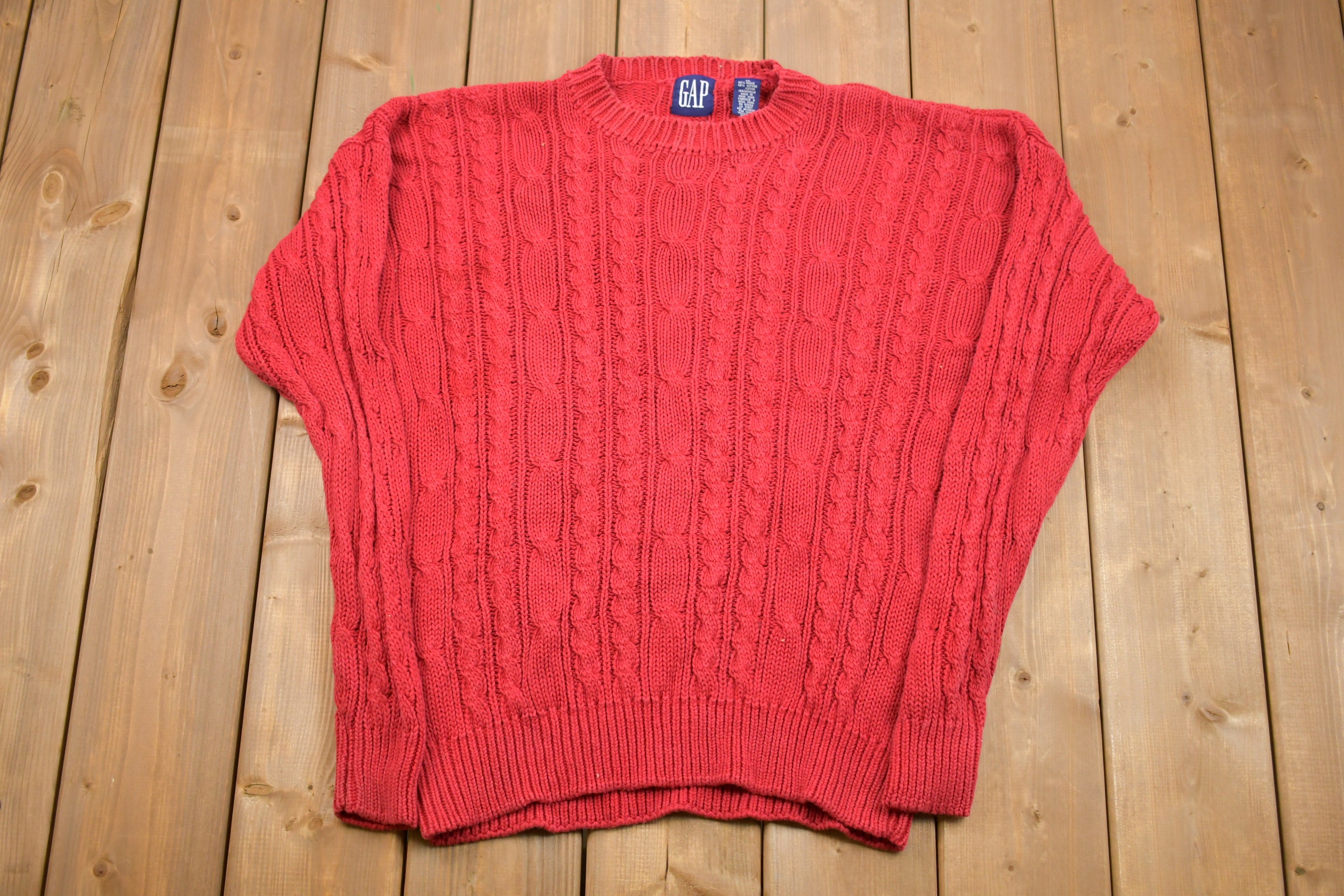 Vintage Gap Knitted Sweater / Vintage 90s Crewneck / Pattern Vintage Gap Knitted Sweater / Vintage 90s Crewneck / Pattern