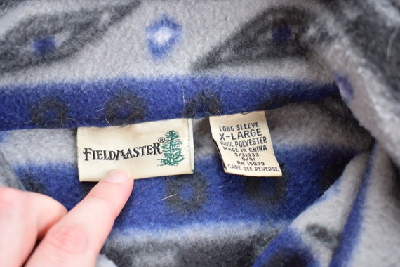 Vintage 1990s Fieldmaster Abstract Fleece Zip Up … - image 3