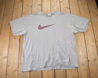 Vintage 1990s Nike Big Swoosh T-Shirt / 90s Nike / Vintage Streetwear / Graphic T Shirt / Made In USA