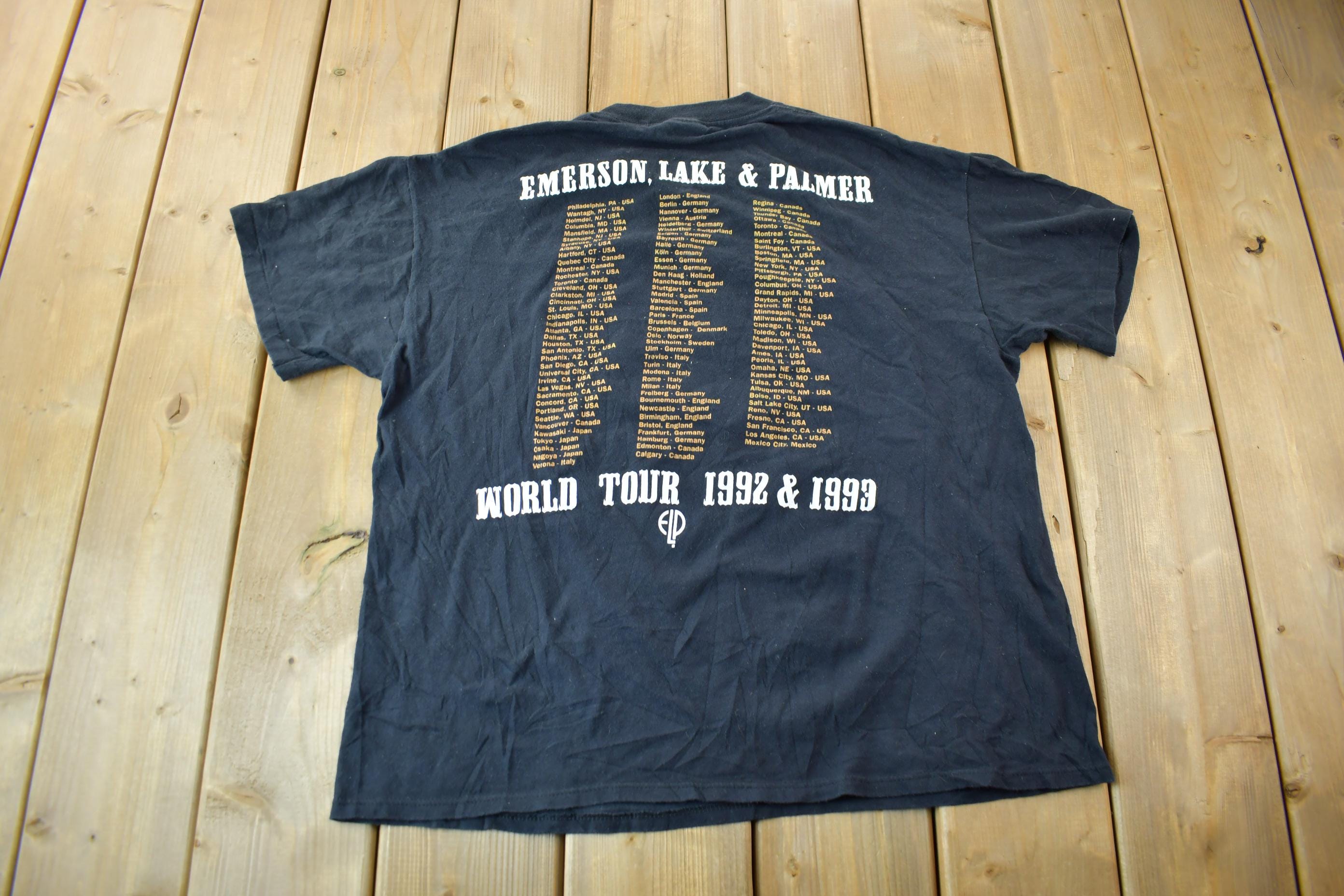 Vintage 1992 Emerson Lake and Palmer World Tour Single Stitch Band