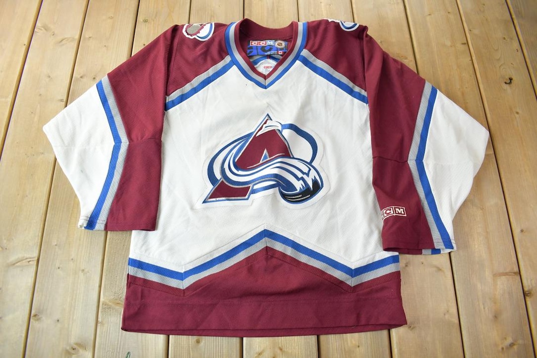 90s ボタフォゴfr ユニフォーム proonze ヴィンテージ Mサイズ程 Vintage 1990s Peter Forsberg Colorado Avalanche NHL CCM
