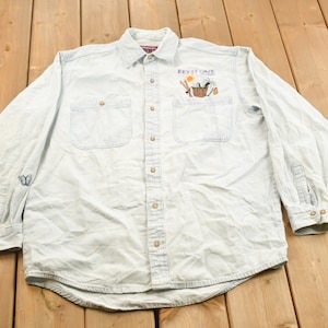 Vintage 1990s Keystone Colorado Button Up Jean Shirt / 1990s Button Up / Souvenir / Denim Button Up / Travel And Vacation / Colorado Vintage
