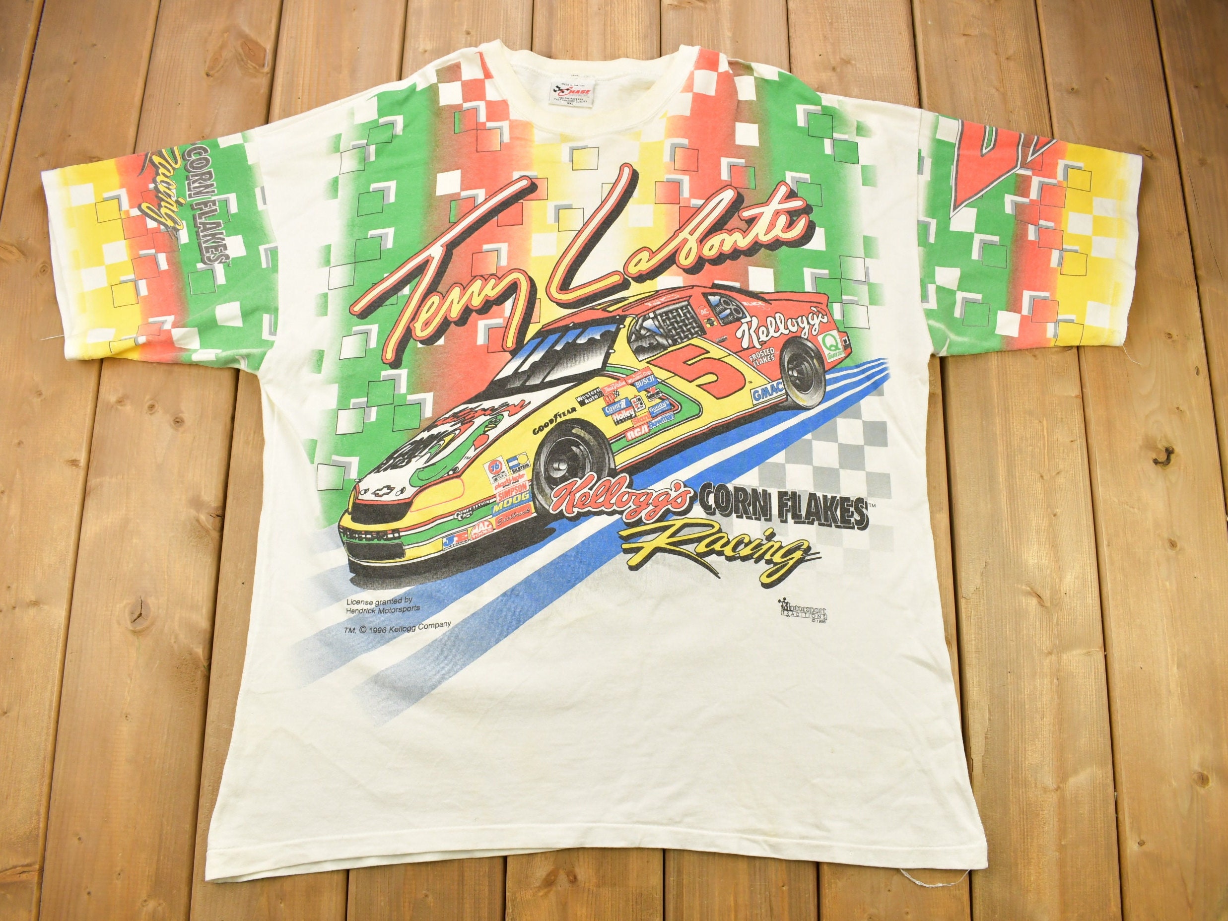 Vintage 1996 Terry Labonte All Over Print Kellogg's NASCAR Racing