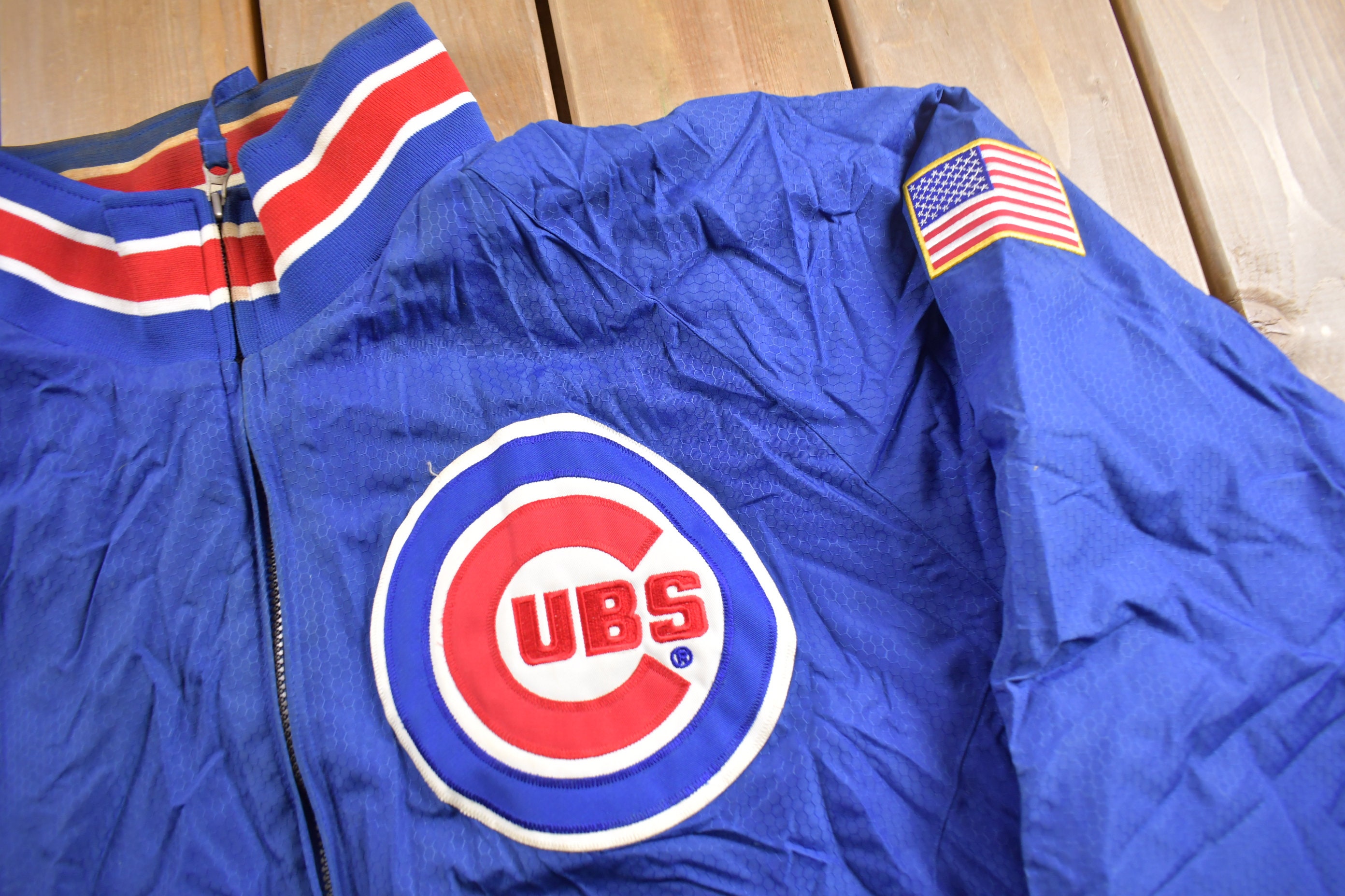 Vintage 1990s Chicago Cubs MLB Majestic Windbreaker Baseball