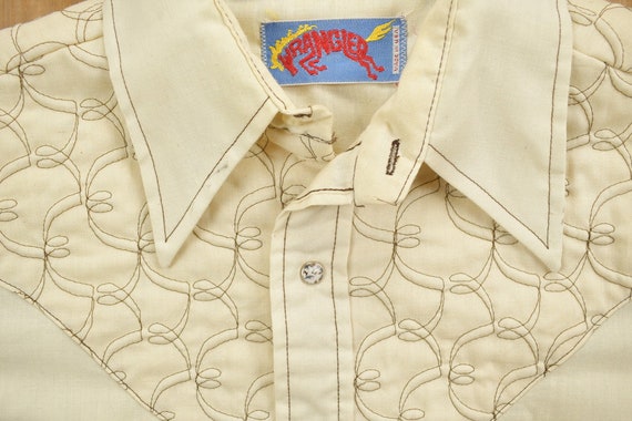 Vintage 1970s Quilted Wrangler Snap Button Shirt … - image 7