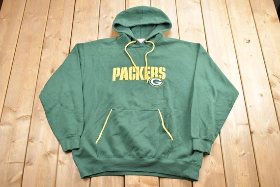 Vintage 1990s Green Bay Packers Team Gear NFL Hoodie 90s Green