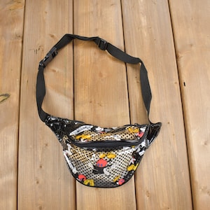 Vintage 1990s Walt Disney Mickey Mouse Fanny Pack / Vintage Accessory / Vintage Disney / Transparent