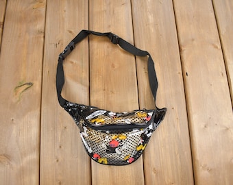 Vintage 1990s Walt Disney Mickey Mouse Fanny Pack / Vintage Accessory / Vintage Disney / Transparent
