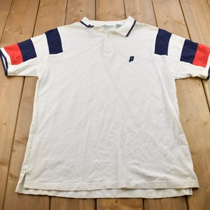 Vintage 1990s Prince Sportswear Collared Sportswear T Shirt / Vintage T Shirt / Streetwear / Rare Vintage / Vintage Sportswear