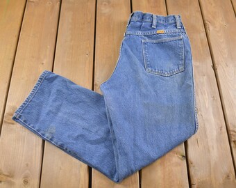 Vintage 1980's Rustler's Brand Basic Blue Jeans 32 x 27 / Made in USA / Work Pants / American Vintage / Streetwear Fashion / Vintage Pants