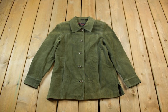 Vintage 1990s Suede Leather Jacket / Fall Outerwear / Leather