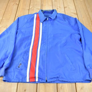 Vintage 1970s Crown Striped Windbreaker Jacket Size XXL Made In USA