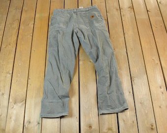 Vintage 1990s Carhartt Double Knee Work Pants Size 36 x 34 / 90s Carpenter Pants / Made In USA / Distressed Carhartt / Vintage Workwear