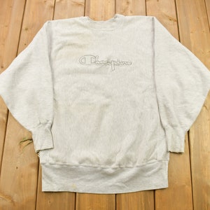 Vintage 1990s Grey Champion Reverse Weave Crewneck / Vintage Champion / Vintage Pullover / Streetwear / Made In USA / Sportswear