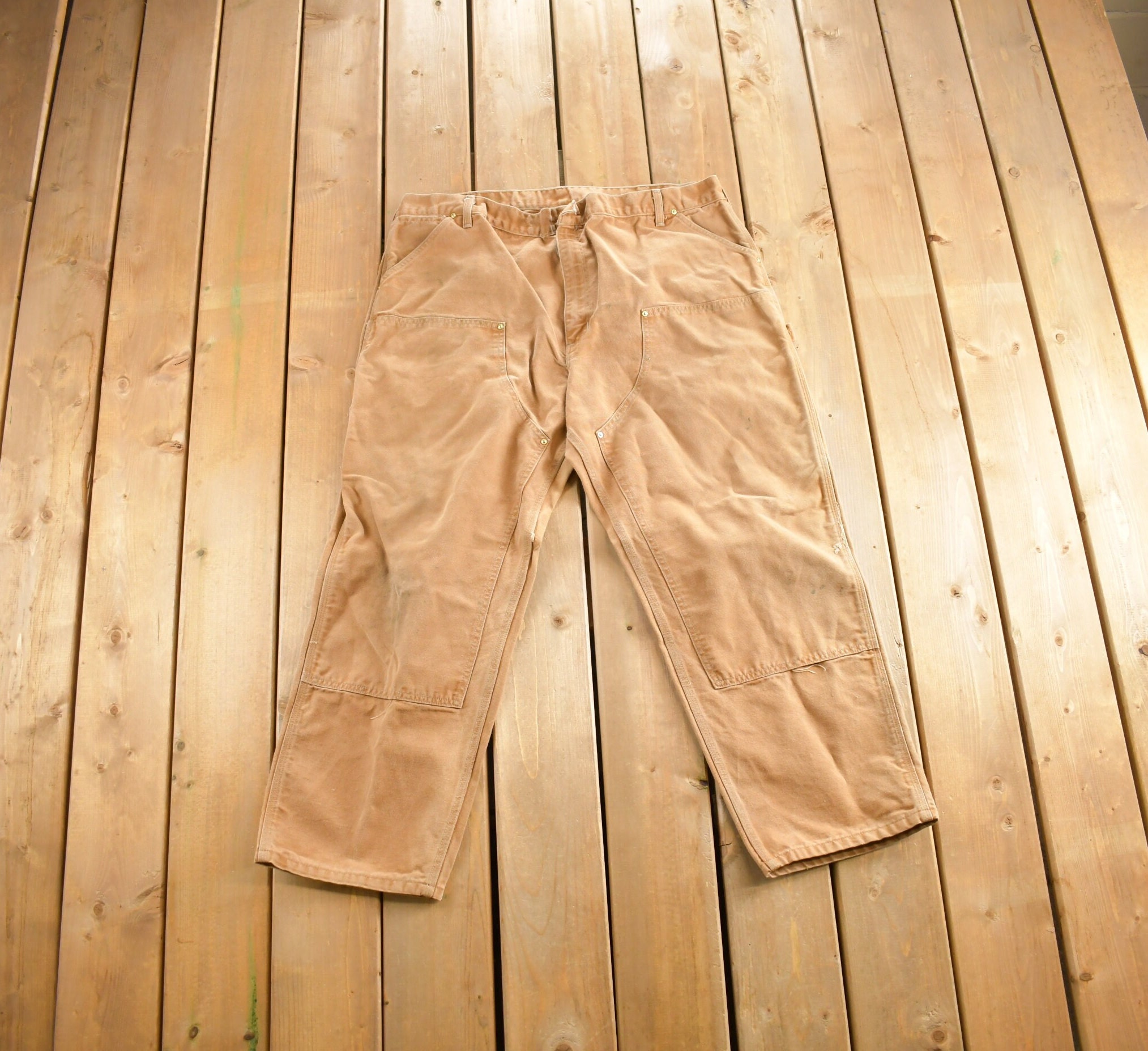 Vintage 1990s Carhartt Work Double Knee Work Pants Size 46x30/ 90s
