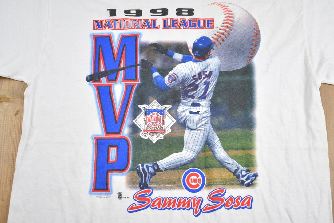 Vintage 1998 Sammy Sosa Cubs MVP Graphic T-shirt / Chicago Cubs