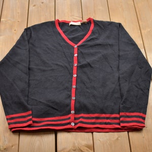Vintage 1990s Version Originals Knitted Cardigan Sweater / Vintage Cardigan / Button Up / Blank Knitted Cardigan
