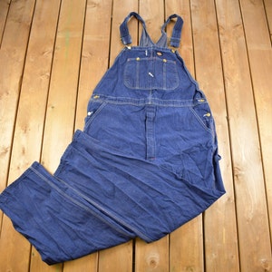 Vintage 1990s Dickies Denim Jean Overalls Size 44 x 31 / Vintage Overalls / Streetwear / Vintage Workwear / Dickies