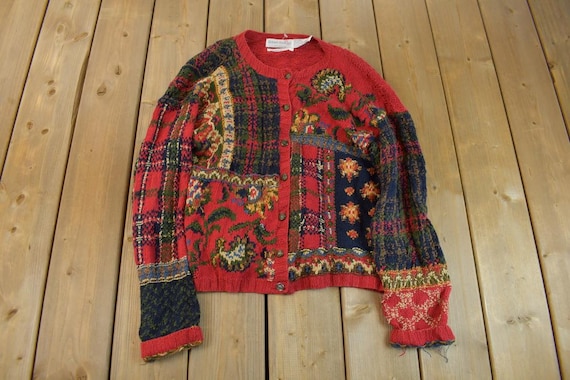 Vintage 1990s Robert Scott Patchwork Embroidered … - image 1