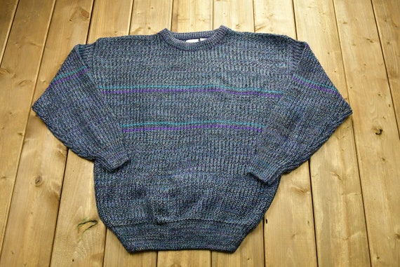 Vintage Weekends Colorful Knitted Sweater / Vinta… - image 1