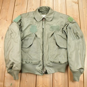 ジャケット・アウター 80s US ARMY CWU-45/P flight jacket Vintage 80s Green CWU-45/P Flyers XL (52) U.S. Military