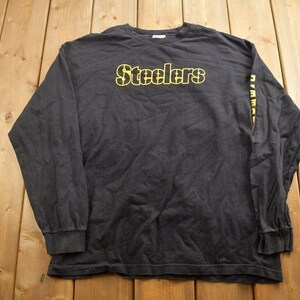 Vintage 1990s Pittsburgh Steelers NFL Graphic Long Sleeve Shirt/ Football / NFL / 90s Streetwear / Sportswear