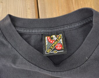 Vintage 1992 Bad to the Bone Single Stitch 3D Emblem T-shirt Made