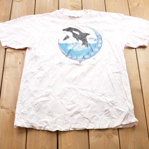 Vintage grafisch T-shirt Oregon Whale 1995 / walvis uit de jaren 90 / Streetwear Fashion / Made in USA / T-shirt vakantie / Reizen en toerisme